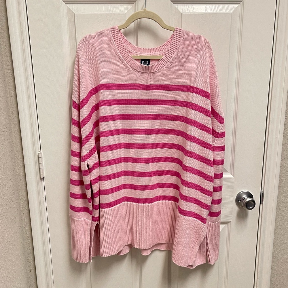 GAP Pink Striped Sweater